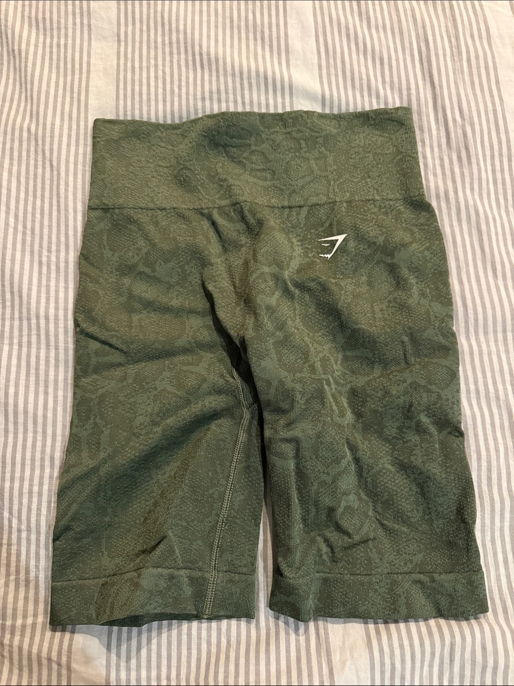 Gymshark Olive Green Seamless High-Rise Bike Shorts